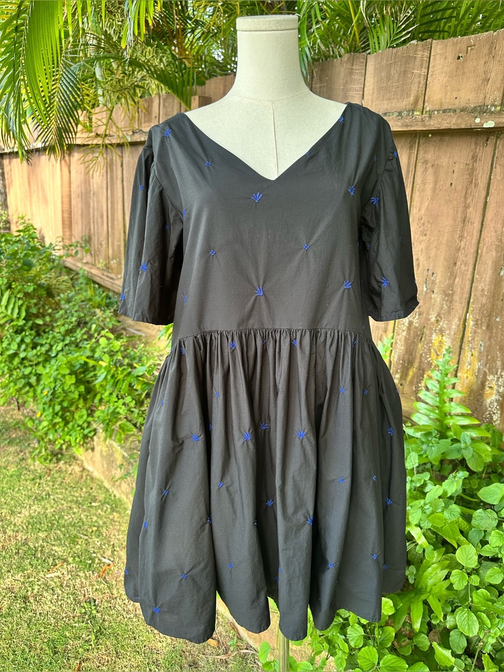 Merlette Clemente Embroidered Babydoll Dress Size Small